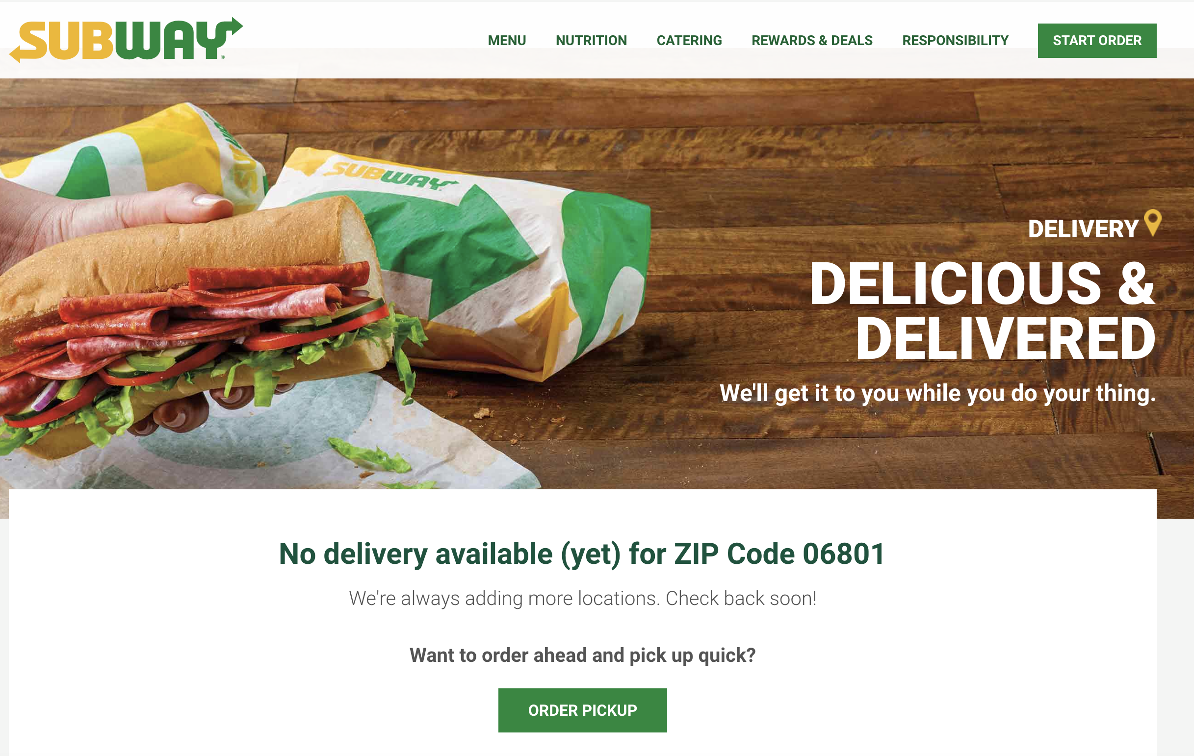 Subway Delivers